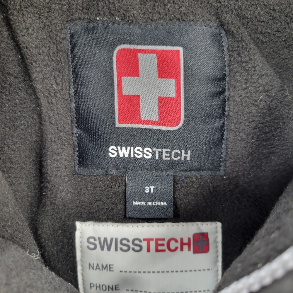 Snowsuit Size 3T Toddler Boys Swiss Tech Gray Black One Piece Winter Bunting - Picture 2 of 8